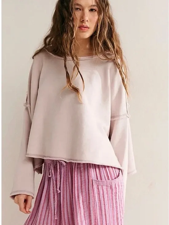 FREE PEOPLE Free-est New Haven Pullover - Hushed Violet - Picture 1 of 7